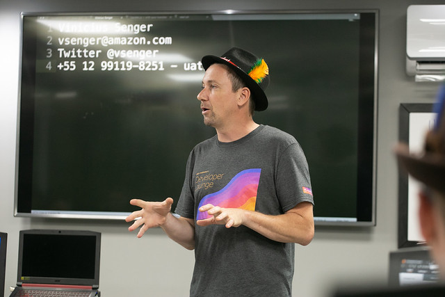 Palestra descontraída na trilha de cloud